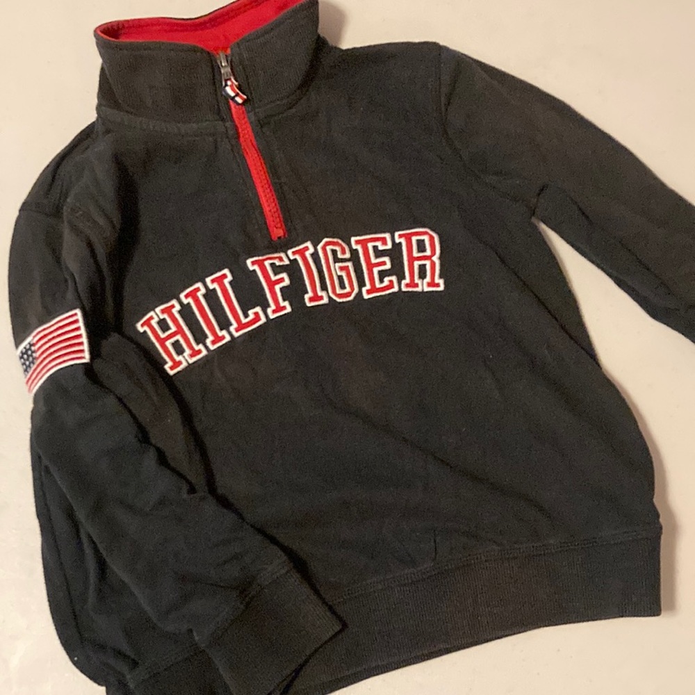 Boys half zip Hilfiger sweatshirt